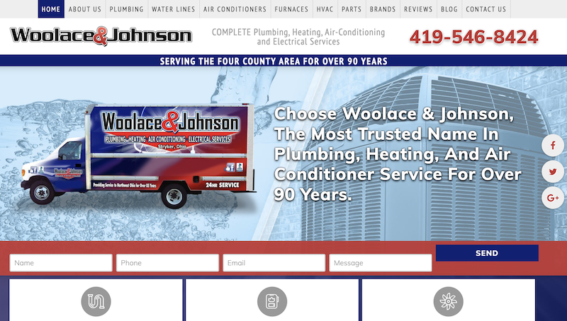 Pagina web de Woolace and Johnson.